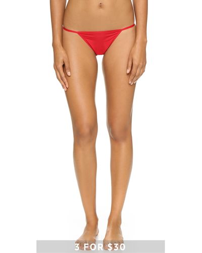 Calvin Klein Sleek String Bikini Briefs - Defy - Red