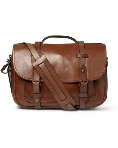 Polo Ralph Lauren Leather Messenger Bag - Brown