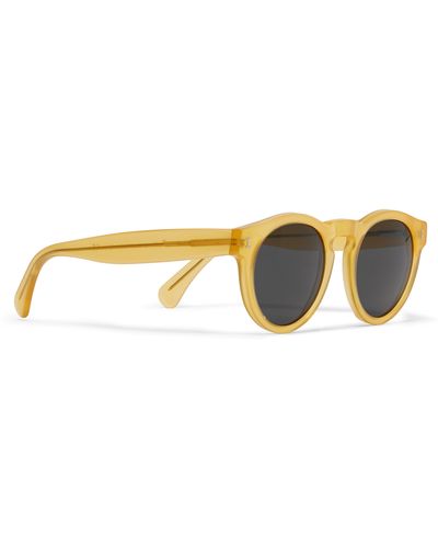 Illesteva Leonard Round-frame Acetate Sunglasses - Yellow