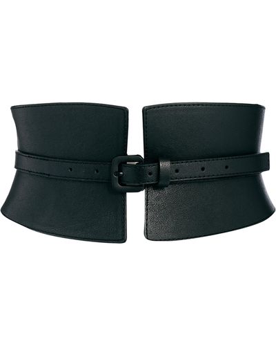 ASOS Wide Waist Cincher Buckle Belt - Black