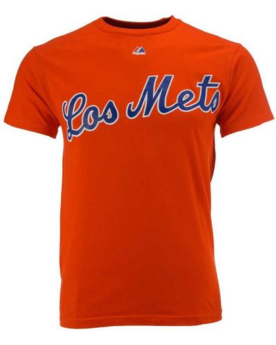 Majestic Mens David Wright New York Mets Los Mets Player Tshirt - Orange