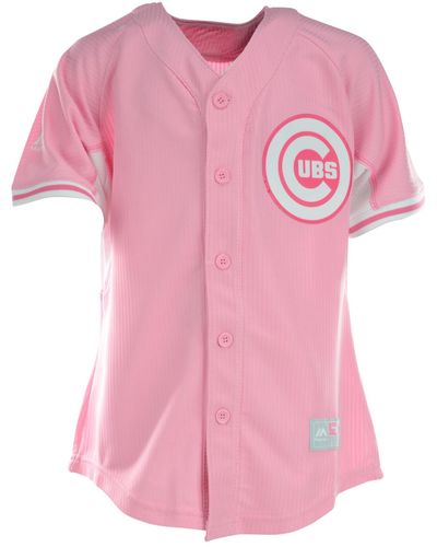 Majestic Girls' Chicago Cubs Jersey - Pink