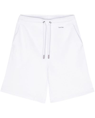 Calvin Klein Shorts sportivi con stampa - Bianco