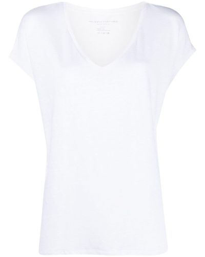 Majestic Filatures t-shirt con scollo a v - Bianco