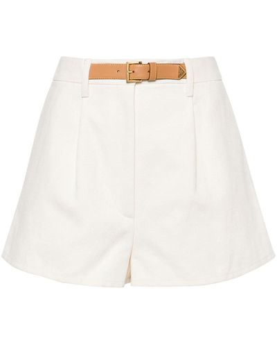 Prada Shorts con cintura - Bianco
