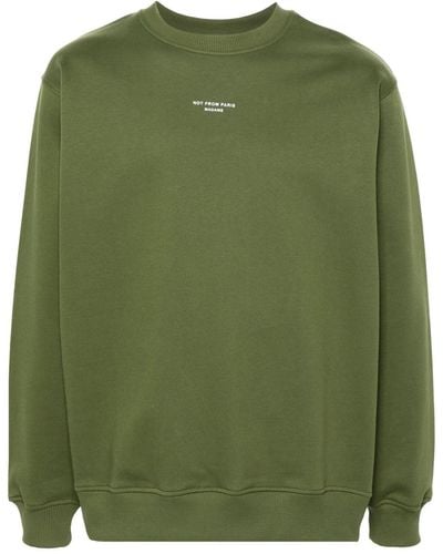 Drole de Monsieur Drôle de monsieur top le sweatshirt slogan classique - Verde
