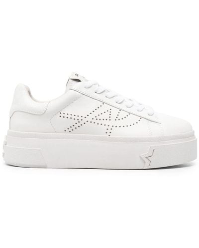 Ash Sneakers santana con logo traforato - Bianco