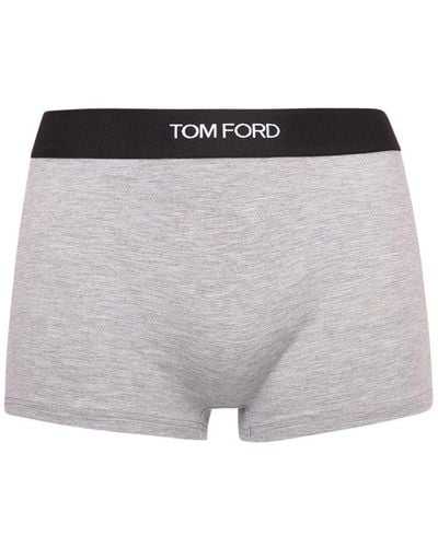 Tom Ford Logo Panties Boxer - Gray
