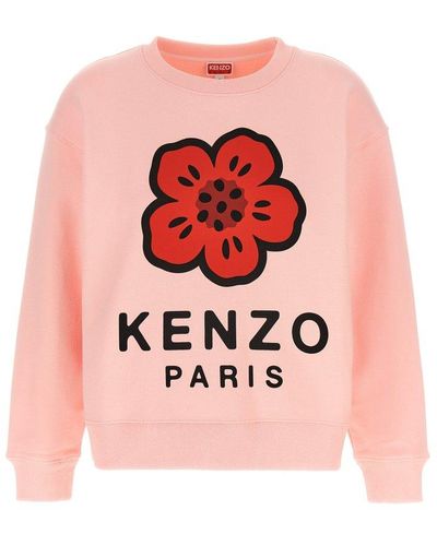 KENZO Boke Flower Printed Crewneck Sweatshirt - Pink