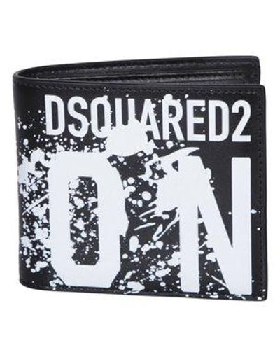 DSquared² Icon Splash Bi-fold Wallet - White