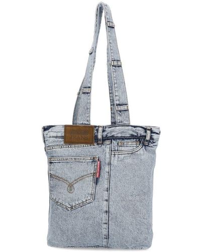Moschino Jeans Medium Denim Tote Bag - Blue