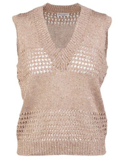 Brunello Cucinelli Sleeveless sweaters for Women | Online Sale up to 70%  off | Lyst