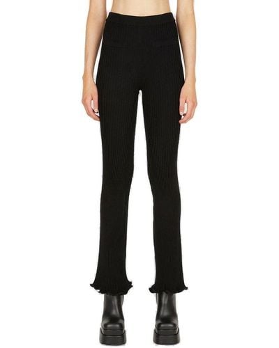 Rabanne Ribbed Trousers - Black