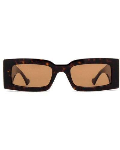 Gucci Rectangular Frame Sunglasses - White