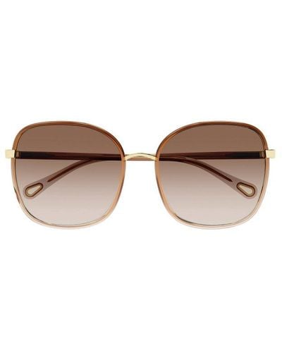 Chloé Square Frame Sunglasses - Metallic