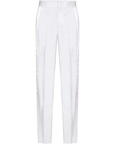 Givenchy Piping Detailed Wide-leg Trousers - White
