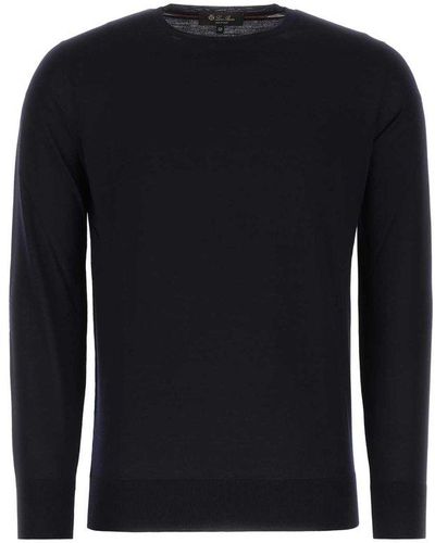 Loro Piana Long-sleeved Crewneck T-shirt - Black