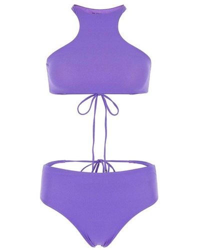 The Attico Violet Two-piece Bikini Set - Purple