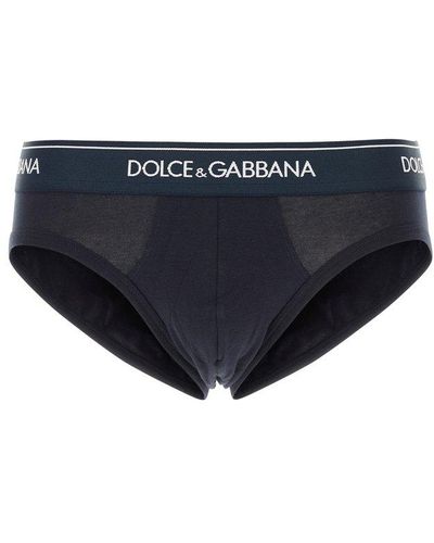 Dolce & Gabbana Set Of Two Logo Waistband Briefs - Black