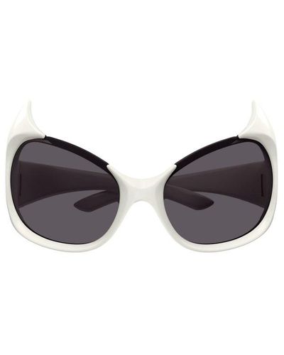 Balenciaga Gotham Cat-eye Frame Sunglasses - White