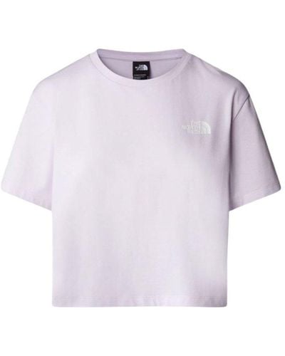 The North Face Logo Printed Cropped T-shirt - Pink