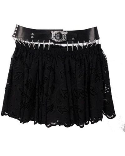 Chopova Lowena Drew Mini Smocked Skirt - Black