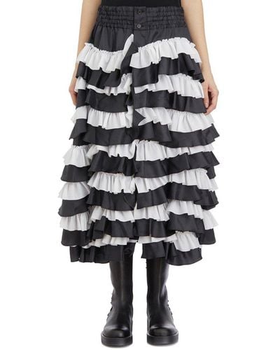 Noir Kei Ninomiya Reversible Ruffled Skirt - Multicolour