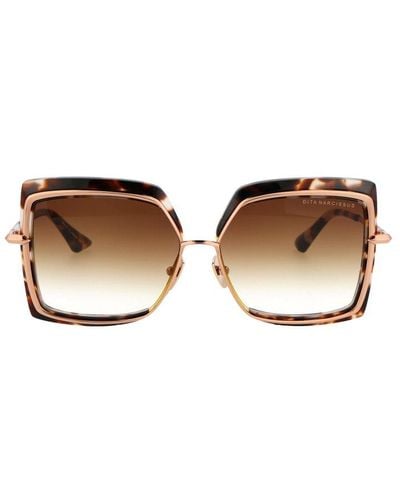 Dita Eyewear Narcissus Square Frame Sunglasses - Brown