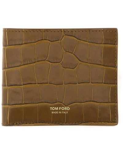 Tom Ford Embossed Logo-printed Wallet - Brown