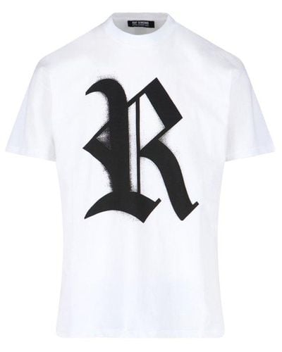 Raf Simons 'r' Print T-shirt - White