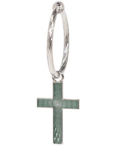 Gucci Single Cross Pendant Earring - Green
