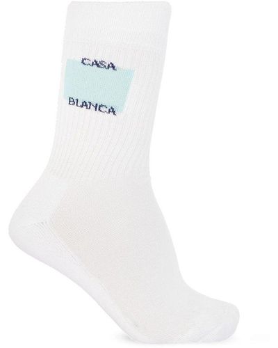 CASABLANCA Socks With Logo - White