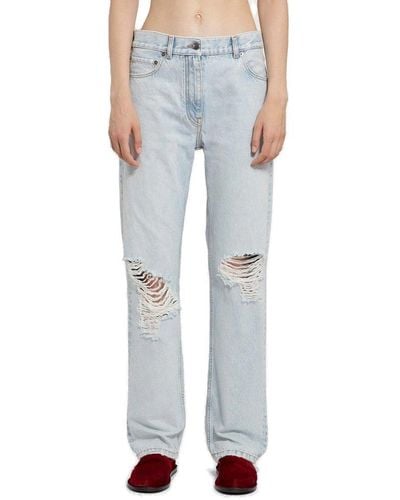 The Row Distressed Burty Jeans - Blue
