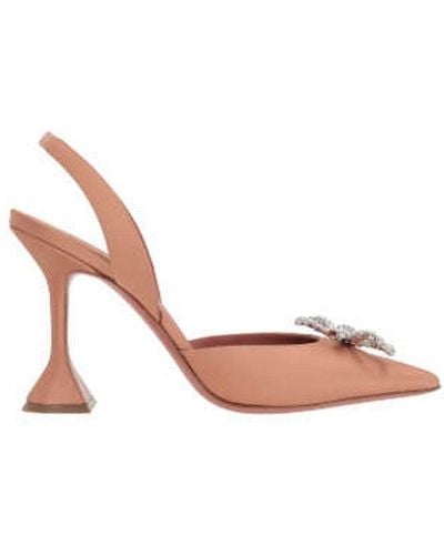 AMINA MUADDI Rosie Pointed Toe Slingback Court Shoes - Pink