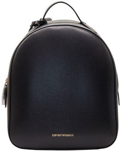 Emporio Armani Charm-detailed Zipped Backpack - Black