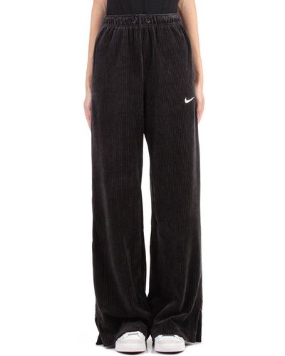 Nike Sportswear Velour Wide-leg Pants - Black
