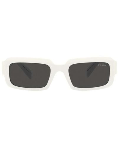 Prada Rectangular Frame Sunglasses - White