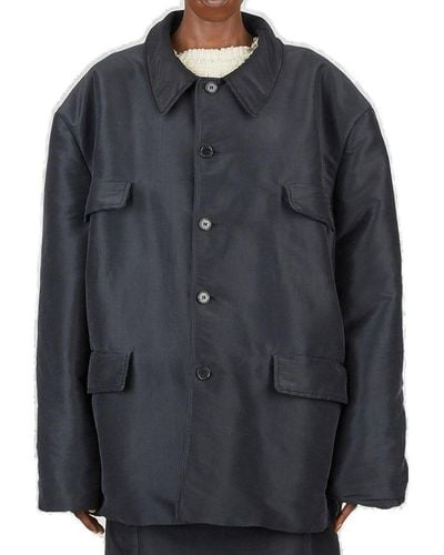 Maison Margiela Long-sleeved Buttoned Jacket - Black