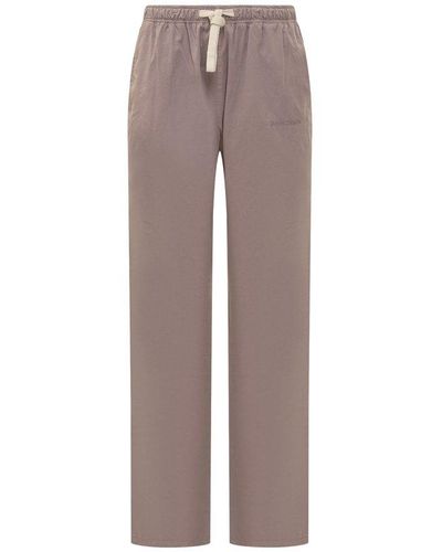 Palm Angels Travel Trousers With Logo - Brown