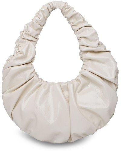 Nanushka Gathered Detailed Tote Bag - White