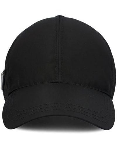 Prada Logo Plaque Baseball Cap - Black