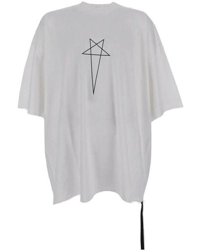 Rick Owens Tommy Star Printed Oversized T-shirt - Gray