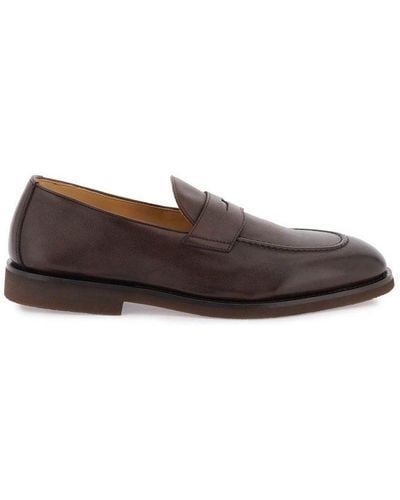 Brunello Cucinelli Slip-on Penny Loafers - Brown