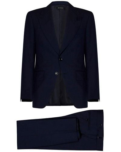 Tom Ford Two Piece Tailored Suit - Blue