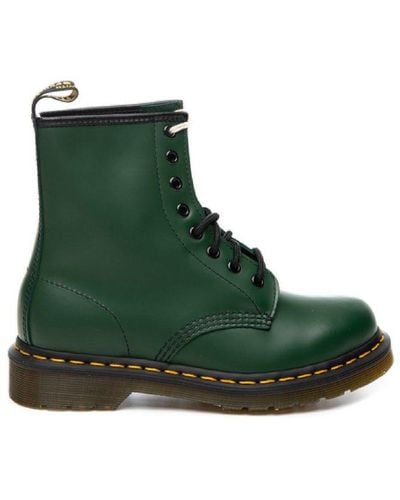 Dr. Martens 1460 Round Toe Lace-up Boots - Green