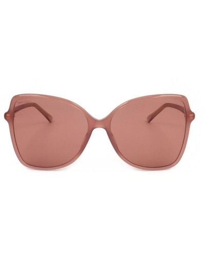 Jimmy Choo Fede Butterfly Frame Sunglasses - Pink
