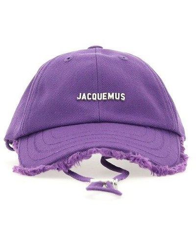 Jacquemus La Casquette Artichaut Logo Plaque Cap - Purple