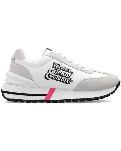 Versace Jeans Couture Logo-print Panelled-design Sneakers in White | Lyst