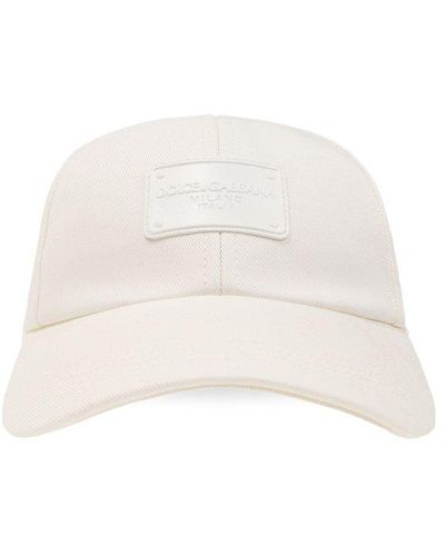 Dolce & Gabbana Logo Patch Baseball Cap - Natural