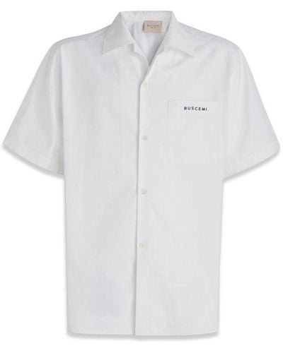 Buscemi Graphic Embroidered Buttoned Shirt - White